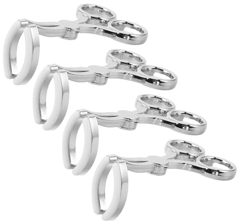 OUNONA 4pcs Contact Lens Applicator and Remover Tool Set, Silver Small Invisible Lens Insertion Kit with Removable Applicator Sticks for Travel and Daily Use