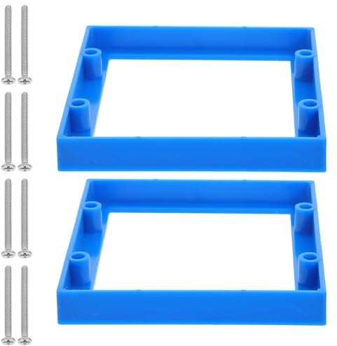 HOMSFOU Rallonge de Prise Électrique Bleue 2pcs en Plastique Installation Facile pour Salon et Chambre, Solution Flexible et Polyvalente pour Prise de Courant