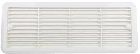 Campervan Fridge Vent Mounting Grille 483×186mm for Thetford Caravan Motorhome Fridge Vent Cover Weather-Resistant External Air Intake OE 62445480 (White)