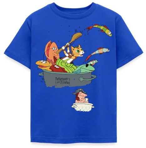Pettersson Und Findus Im Topf Mit Fischen Kinder T-Shirt