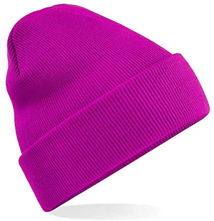 Beechfield Unisex Original Cuffed Beanie Baskenmütze, Magenta, Einheitsgröße