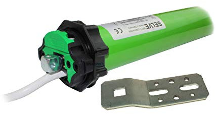 smarotech® Rollladen-Umrüstset: Universal-Rohrmotor Selve SP 2/30 inkl. Einbruchschutz durch patentierte SecuBlock, 4-Kant-Lager, Anschlusskabel und SW 60 Adapter. (SP 2/30 ohne SecuBlock)