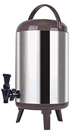 Distributeur Isotherme Chaud et Froid avec Robinet, 8L/10L/12L, Fontaine Isotherme Distributeurs d'eau Chaude Thermos Thé Bureau pour vin Chaud Thé Café Soupe au Lait, Acier Inoxydable