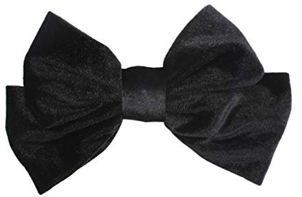 Lurrose Velvet Bow Hair Clip Black Ribbon French Bowknot Hair Clip 17cm Alligator Barrettes for Women Girls Wedding and Party Decor