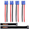 Hobbypark EC3 Plug Connectors Male & Famale with 14AWG 14 Gauge Silicone w/Battery Straps RC Lipo Battery Cable for RC Cars Quadcopters (4PCS)