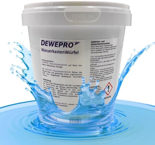 DEWEPRO WasserkastenWürfel 1 Dose à 10 Stück - der WC-Reiniger zum Einwurf in Spülkästen für WC-Frische im Bad