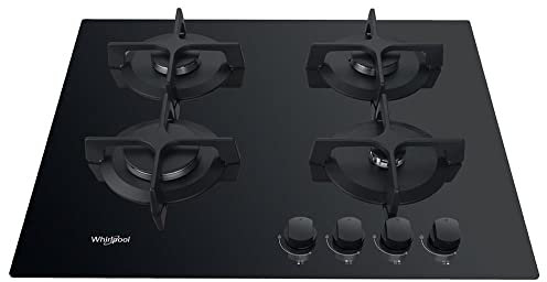 Whirlpool placa de cocina de gas 60cm 4 fuegos negro gob616nb