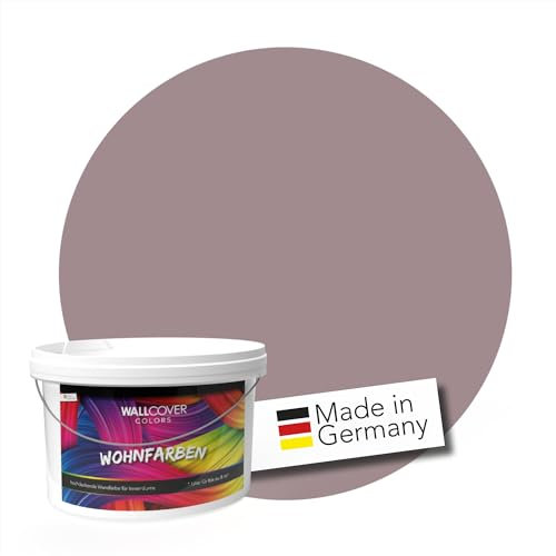 WALLCOVER hochwertige Wandfarbe für Innen | Rosa Braun | 2.5L für 20m² | Hochdeckende Innenfarbe Matt (Klasse 1) | Profi Qualität aus Deutschland