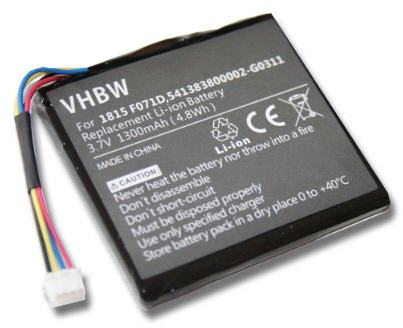 vhbw Akku Ersatz für Texas Instruments P11P35-09-N01 | N2BT/BKT/A, 541383800002-G0511 für Taschenrechner (1300 mAh, 3,7 V, Li-Ion)