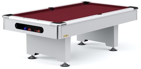 Stradivari Billardtisch Club Pro | Turniertisch aus Schiefer | 7 ft, 8 ft, 9 ft | Weiß | Made in Italy | Hochwertige Materialien