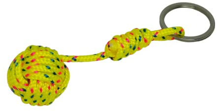 Porte-clés marin Pomme de Touline jaune, turquoise et rose