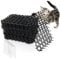 YAYODS 24Pcs 8.4 x 6.4 Inch Cat Scat Mat with Spikes Digging Stopper, Black Plastic Cat Repellent Mat with 8Pcs U Shape Pegs, Multi Purpose Pet Deterrent Mats for Indoor and Outdoor