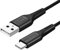 SHULIANCABLE Cable USB C, Cargador Tipo C Nylon Carga Rápida y Sincronización de Datos Cable USB C para Samsung Galaxy,Xiaomi,Huawei (2M, Black)