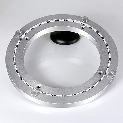 Schwerlast Lazy Susan Drehplatte Drehlager Drehscheibe Für Runden Esstisch, 360°Drehscheibe Drehbar 300 400mm 500mm, Silber Drehteller Aus Aluminium, Für Tabletop Serving Messedisplays