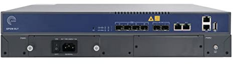 Elfcam® - GPON OLT 4 PON-Ports, 2 x SFP/SFP+, 4 x RJ45-Ports, automatische Tage, EMS Webmanagement