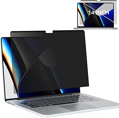 Magnetischer Blickschutzfilter für MacBook Pro 14 Zoll (2021 M1 Pro/M1 Max A2442 2021), Einfach zum Anbringen & Entfernen, Anti-Blaulicht Laptop Sichtschutzfolie für MacBook Pro 14 Zoll