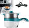 APENCHREN 12V/24V Car Electric Frying Pan with Steamer, 2L Non-Stick Electric Skillet 18cm, Electric Hot Pot Mini Travel Cooker for Pasta, Noodles, Vegetables, Meat, Eggs,12VGreen