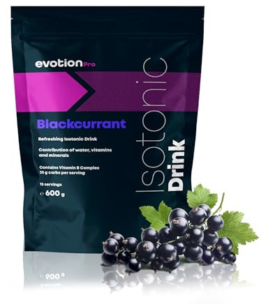 EVOTION PRO Isotonisches Getränkepulver 600 g Johannisbeere - Calcium Magnesium Kalium Natrium Elektrolyt Pulver Sportgetränk - Elektrolyte Sport Recovery Drink Electrolytes