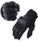 Harssidanzar Leder-MotorräderHandschuhe für Herren und Damen,Vollfinger Motorradfahren Powersports Knöchelschutz Straßenrennen Handschuhe KM046,Schwarz, größe M