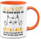 Tassenbrennerei Tasse mit Spruch Alles Gute für Deinen neuen Job - Geschenk zum Abschied - Jobwechsel Abschiesgeschenk für Kollegen (Orange)
