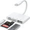 SD Kartenleser für iPhone, 4 in 1 iPhone SD Kartenleser Adapter, SD/TF Kamera Kartenleser gleichzeitiges Laden und Kartenlesen, SD Card Reader iPhone