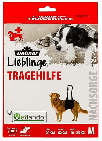 Dehner Lieblinge Tragehilfe für Hunde, Größe M, ca. 21 x 62 cm, Polyester, schwarz