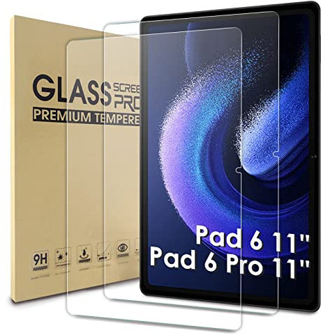 WD&CD 2 Piezas Protector de Pantalla Compatible para Xiaomi Pad 6/6 Pro Cristal Templado, Compatible para HUAWEI MatePad 11 2023, Alta Definicion, Cristal Templado Film Compatible con Pad 6/6 Pro
