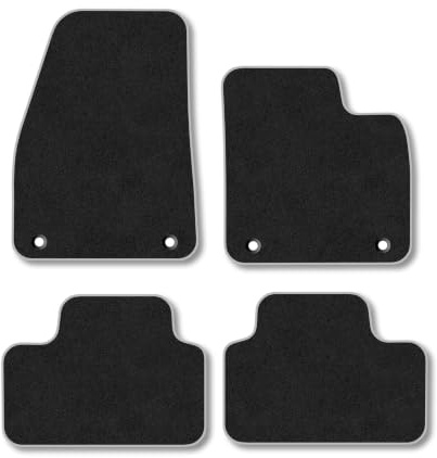 Volvo XC40 (2017+) [Manual] Carpet Car Mats | Grey Edge Trim Tailored Fit Floor Mats Full Coverage Protection Accessories Easy Clean Anti Slip Made in the UK