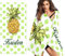 SearchI Personalisiertes Strandtuch mit Namen,Mikrofaser Badetuch Leicht und Schnelltrocknend für Reise, Strand, Sauna,Personalisiert Decke Geschenke für Kinder Erwachsene(Ananas,76x162cm)