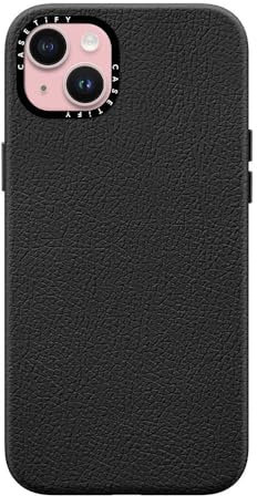 CASETiFY Pebbled Case für iPhone 15 Plus [Strukturiert/1,5 m Fallschutz/kompatibel mit Magsafe] – Tiefschwarz