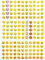 DAYKET Emotion Sticker,12 Blätter Happy Face Sticker,Emoticon Aufkleber für Notebook Dekoration