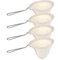 Nvanvmm 4Pcs Flannel Cloth Coffee Filter Strainers Reusable Coffee Dripper with Handle Handmade Coffee Accessories for Home Use
