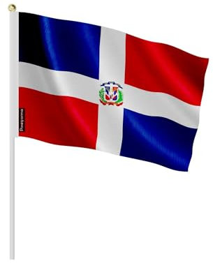 Pixelforma - Lote de mini bandera de la República Dominicana en varios tamaños, 100 piezas, 30 x 45 cm