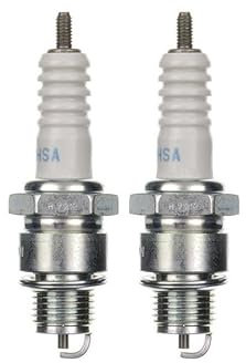 2x Zündkerze BR8HSA passend für Roller & Scooter von ATU, Baotian, CPI, Kymco, Keeway, Benelli – Zündkerzenset 2 Stück, entstört, 14 mm, 12,7 mm