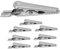 HOMSFOU 8 Piezas Pinza De Cocodrilo De Acero Inoxidable Juego Pinzas De Cocodrilo Para Manualidades Pinza De Cocodrilo Pequeña Eléctrica Jersey De Cocodrilo Mini Acero Inoxidable 304 Metal