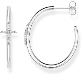 THOMAS SABO Creole Kreuz mit weißen Steinen