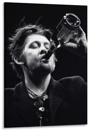 SECOLI Shane MacGowan Vintage-Poster, Leinwanddruck, Wandkunst, Gemälde, geeignet für Schlafzimmer, Wohnzimmer, Büro, Dekoration, 40 x 60 cm, Rahmenstil