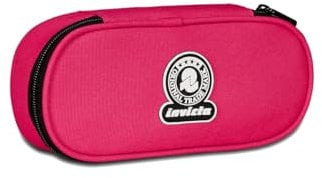 Invicta Portapenne Scuola, Round Plus Solid, Rosa, Mono Scomparto con Organizer, Scuola & Tempo Libero, Bambini e Ragazzi