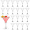 KUIZHEN Lot de 22 verres à martini en plastique transparent réutilisables pour mariage, anniversaire, jardin, Noël, pique-nique