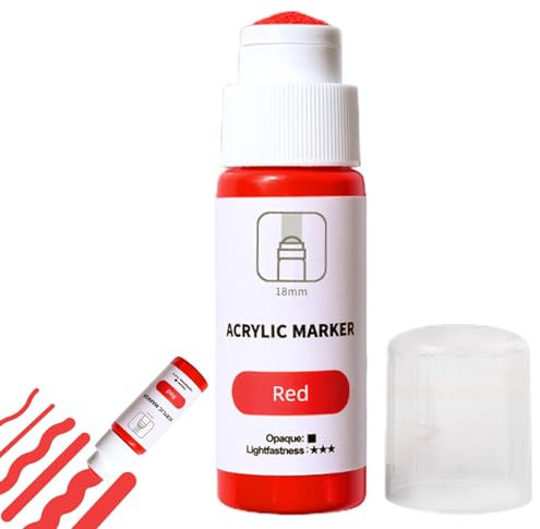 SVCEQZE Graffiti Mop, Quick Drying 18mm Tip Acrylic Marker, Waterproof Mop Graffiti Marker, Graffiti Supplies, Fade-Resistant, 60ml Ink for All Surfaces, Murals, Canva