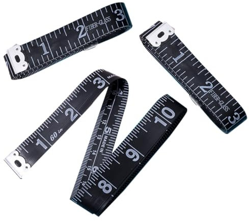 RAMGLYO 150cm mètre ruban de couturière/mètre ruban corps/mesure corporelle/mesure corporelle (150cm) (Noir)