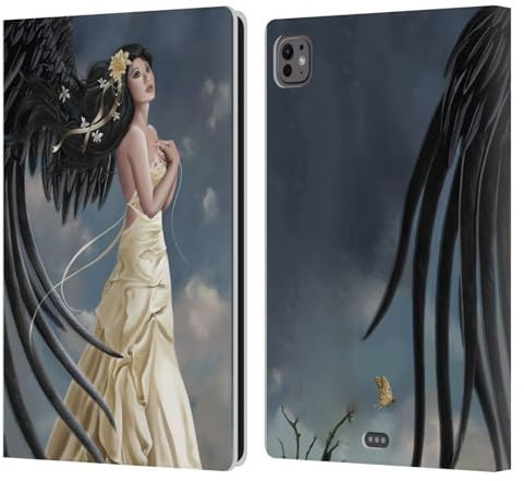 Head Case Designs Officially Licensed Nene Thomas Citrine Chrysanthemum Angel Gothic Leather Book Wallet Case Cover Compatible With Apple iPad Pro 11 M4 2024