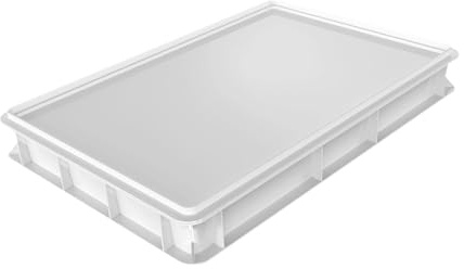 Milageto Dough Proofing Box with Lid Fruit Storage Case Pizza Dough Containers Multipurpose for Restaurant Bakery Refrigerator Pies, 30cmx40cmx7.5cm