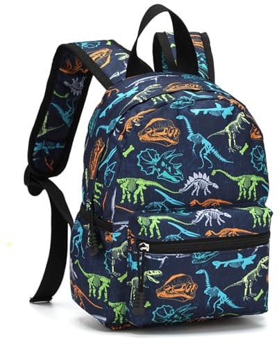 UieaMsio Mini-Dinosaurier-Rucksack für Kinder, Kinderrucksack, Jungen, Mädchen, Kleinkind, Tasche, Kindergarten, Segeltuch, Urlaub, Reisen, Büchertasche, Outdoor, Tagesrucksack für 3–6 Jahre alt