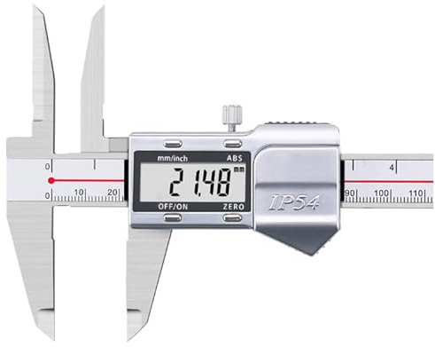 XYHAOAI Digital Messschieber 300 mm mit extra langen Messspitzen, Langkiefer Schieblehre Digitales Messwerkzeug mit großem LCD-Display, metrisch/imperial, Edelstahl (0-300mm)