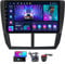 ZZPHKK 9 Zoll Android 13 Double DIN Car DAB+ Radio für Subaru Forester 3/Impreza 2007-2013 mit Wireless CarPlay Android BT 5.0/4G WiFi/FM RDS Auto Radio Player/Lenkradsteuerung/DSP Stereo(NF-1)