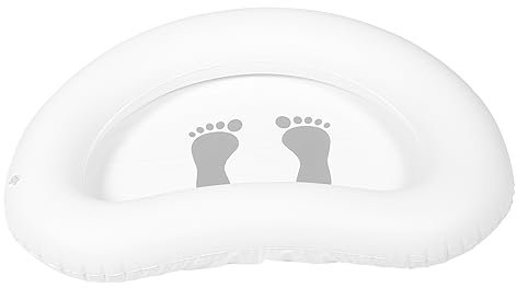 ifundom Foldable Foot Bath Basin Multifunctional Inflatable Foot Wash for Camping Pool Reusable Foot Soak Bucket Cleaning Pad White