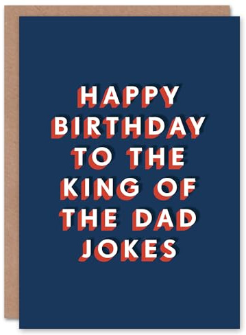Artery8 To The King Of The Dad Jokes Funny Cheeky For Him Birthday Card