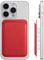LYQNIHOB 1 Stk, Magnetic Wallet für Handy, Magnetisches Handy Wallet aus veganem Leder, mit rutschfestem Silikon und magnetischem Kartenhalter, RFID-Schutz, Magnetische Geldbörse für iPhone, Rot