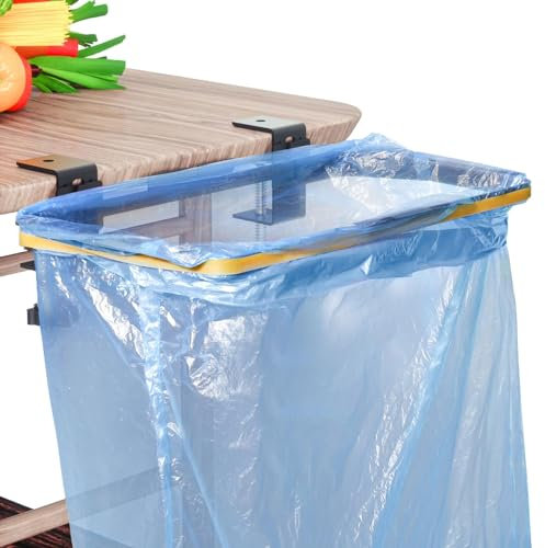 Support pour Sac Poubelle, Support de Sac Poubelle en Acier Inoxydable Support Sac à Déchets pour Cuisine Support pour Sacs Poubelles à Suspendre pour Cuisine, Toilettes, Camping-Car
